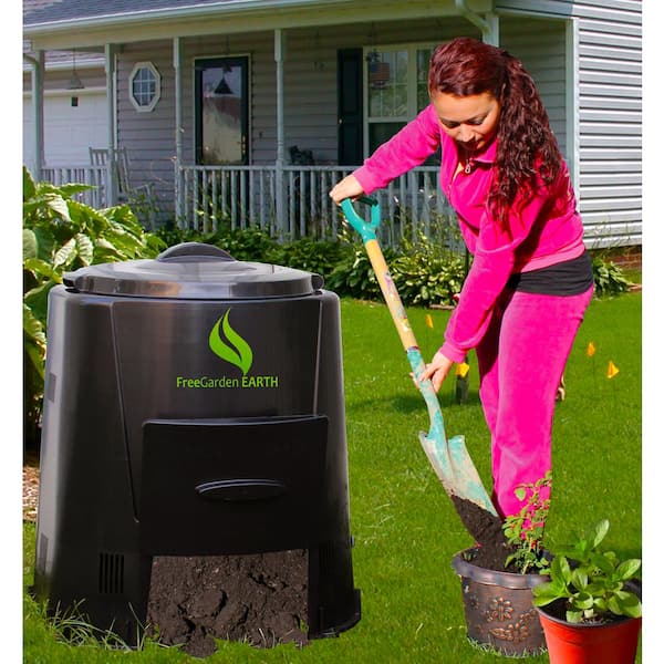 Outdoor Essentials Haven 4 ft. x 4 ft. Cedar Compost Bin 487070 - The Home  Depot