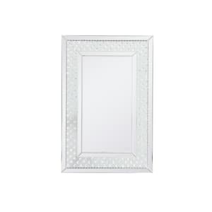 Timeless Home 24 in. W x 36 in. H Contemporary Rectangular Iron Framed LED Wall Bathroom Vanity Mirror in Clear Mirror