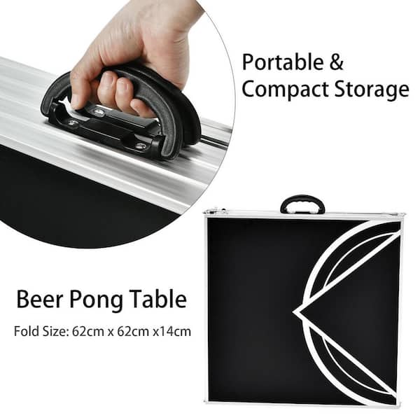 GoPong PRO 8' Premium Beer Pong Table - Black
