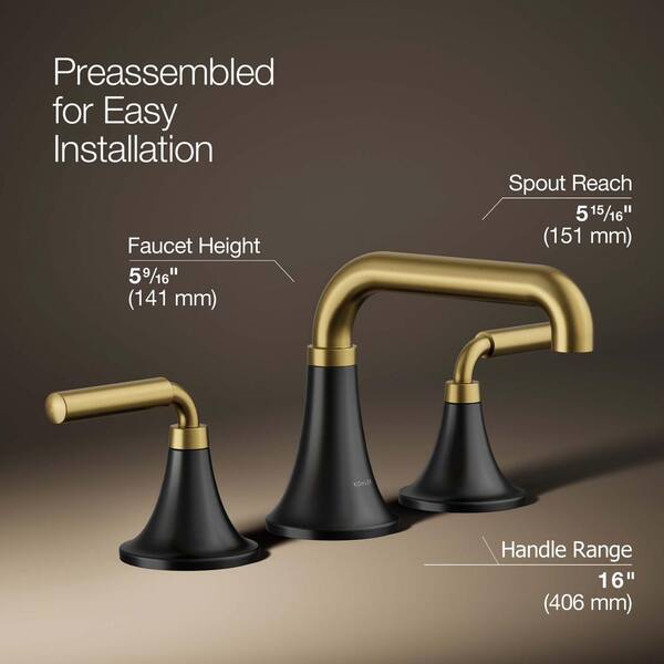 KOHLER Tone 8 in. Widespread Double Handle Bathroom Faucet