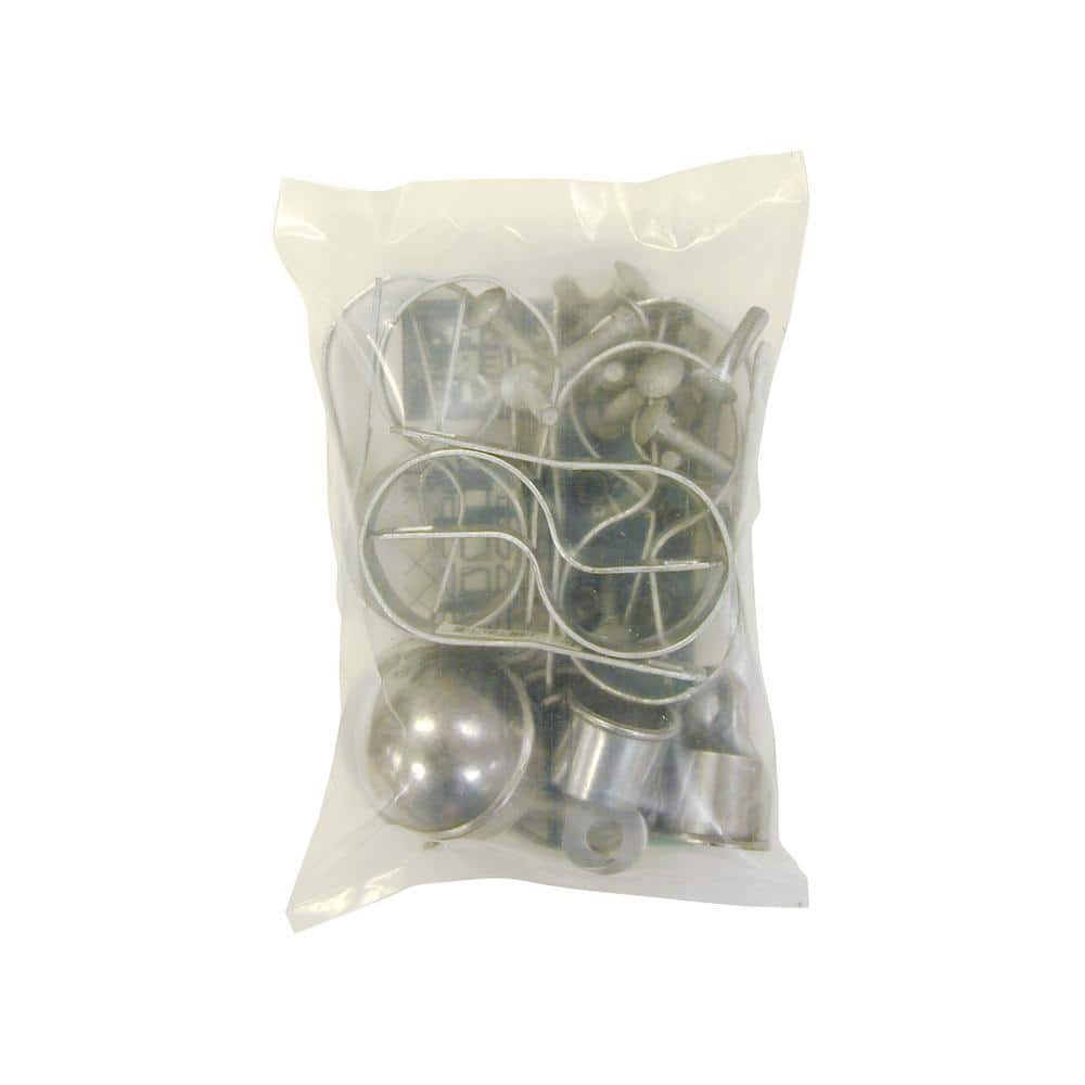2-3/8 in. Galvanized Steel Chain Link Fence Corner Post Kit