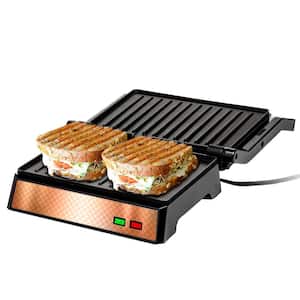 GP0540CO Electric Panini Press Grill and Sandwich Maker with Nonstick Coated Plates
