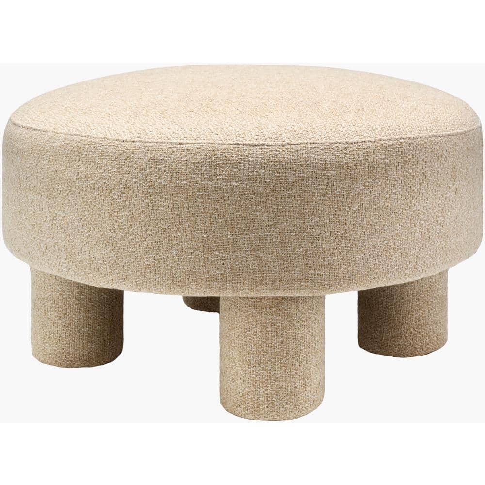 Jasper Modern Ottoman, Brown, 18 in. H x 31 in. W x 31 in. D,Wood