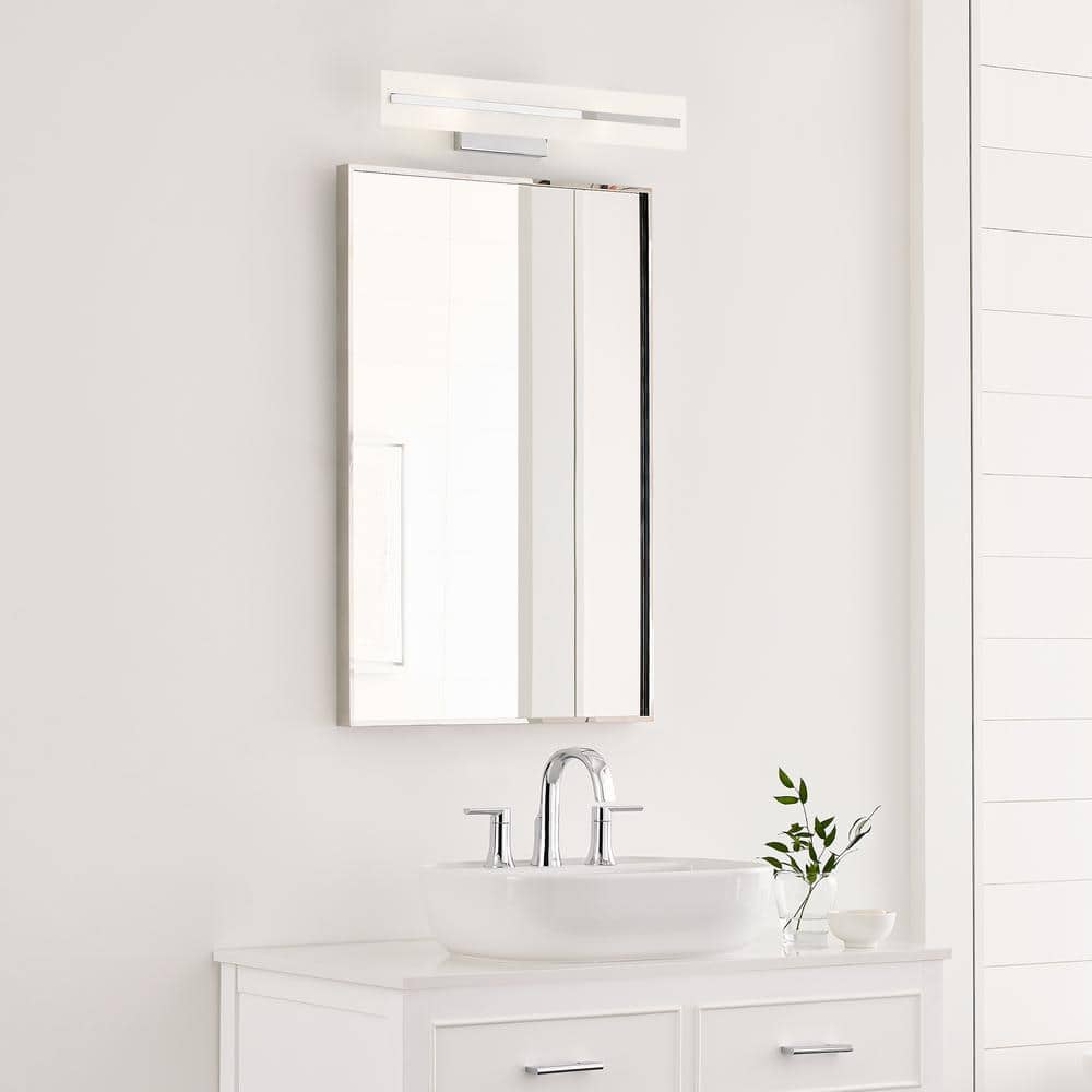 Dex Chrome 2-Light Outdoor Vanity with Satin Etched Glass