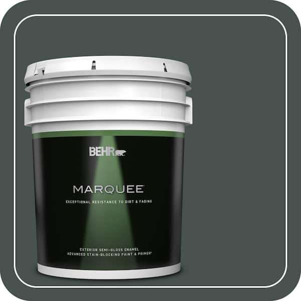 BEHR MARQUEE 5 gal. #QE-48 New Forest Semi-Gloss Enamel Exterior Paint & Primer