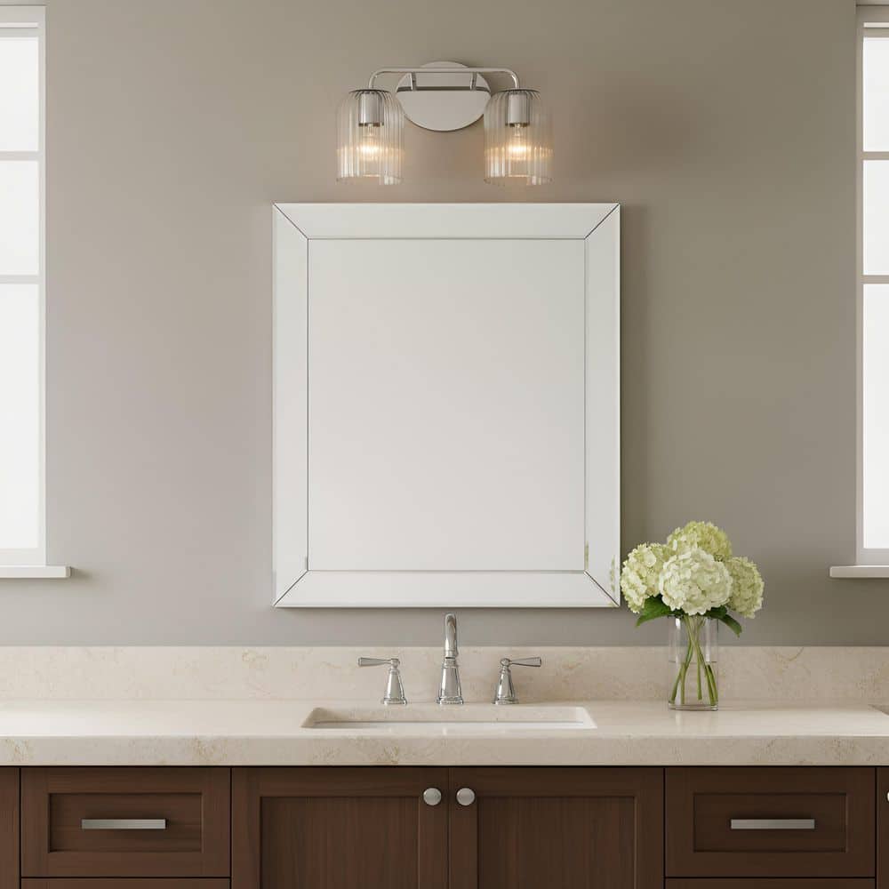 Eisele 14 in. W x 8.5 in. H 2-Light Chrome Dimmable Bathroom Vanity Light with No Bulbs Included price history on PriceWatchPro