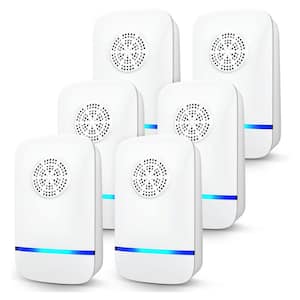 5-Watt White Indoor Ultrasonic Pest Control Repeller, Electronic Pest Repellent Plug in for Mice,Roach,Mosquito(6-Pack)