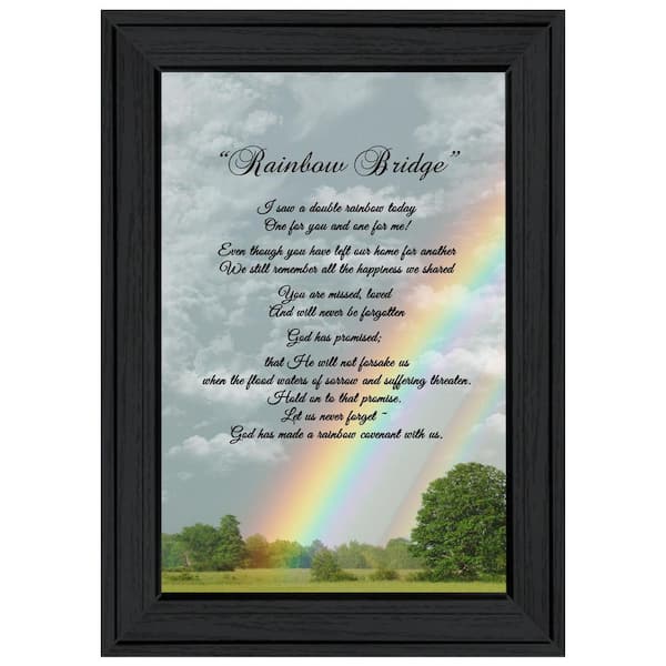 HomeRoots Charlie Rainbow Bridge 1-Piece Framed Wall Art 15 in. x 11 in.