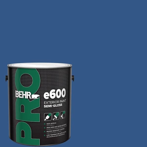 BEHR PRO 1 gal. #590B-7 Award Blue Semi-Gloss Exterior Paint