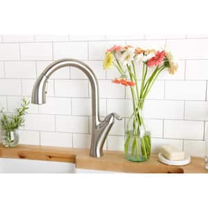Harmony Single-Handle Pull-Down Sprayer Kitchen Faucet in Lustrous Steel
