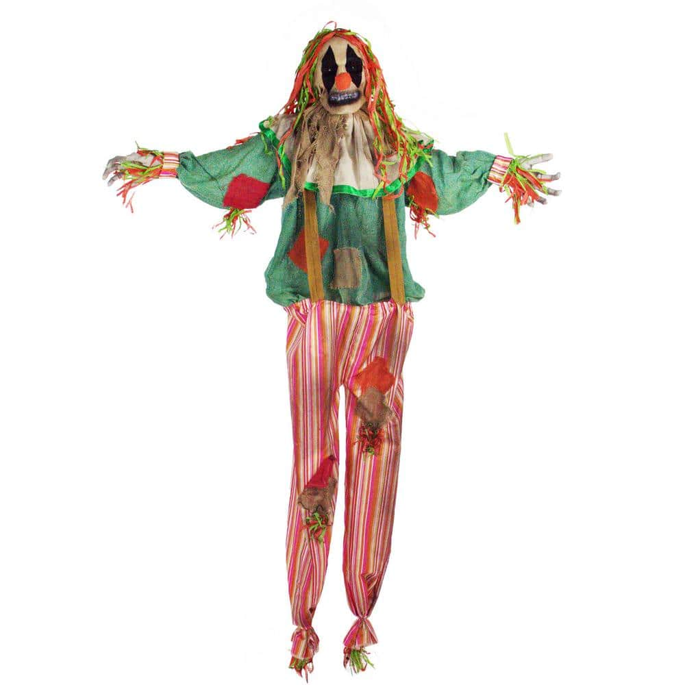 Haunted Hill Farm Animatronic Scarecrow Clown Halloween Decoration