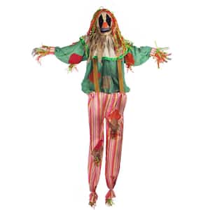 64 in. Touch Activated Animatronic Scarecrow Clown