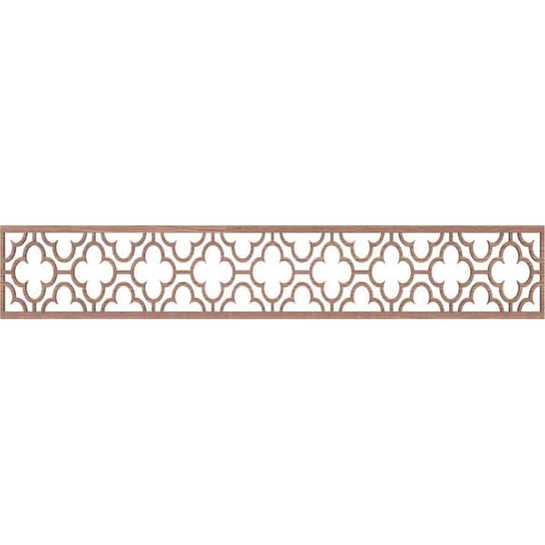 Ekena Millwork Chicago Fretwork 0.25 in. D x 46.625 in. W x 8 in. L Walnut Wood Panel Moulding
