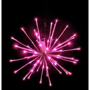 16 in. Pink LED Christmas Spritzer