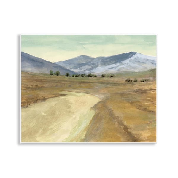 Stupell Industries Distant Desert Mountains by Michael Willett Unframed Nature Graphic Art Print 11 in. x 14 in.