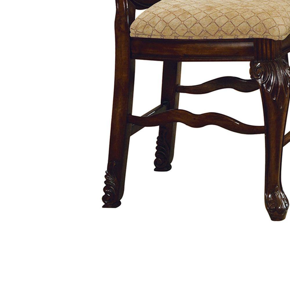 Espresso Faux Leather Upholstered Side Chair with Wood Frame