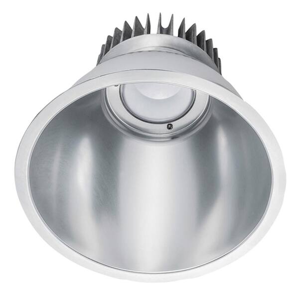 HALCO LIGHTING TECHNOLOGIES 40-Watt 8 in. Silver Remodel Recessed Integrated LED Dimmable Downlight Kit 120-277V Soft White 3000K with Backup 99844