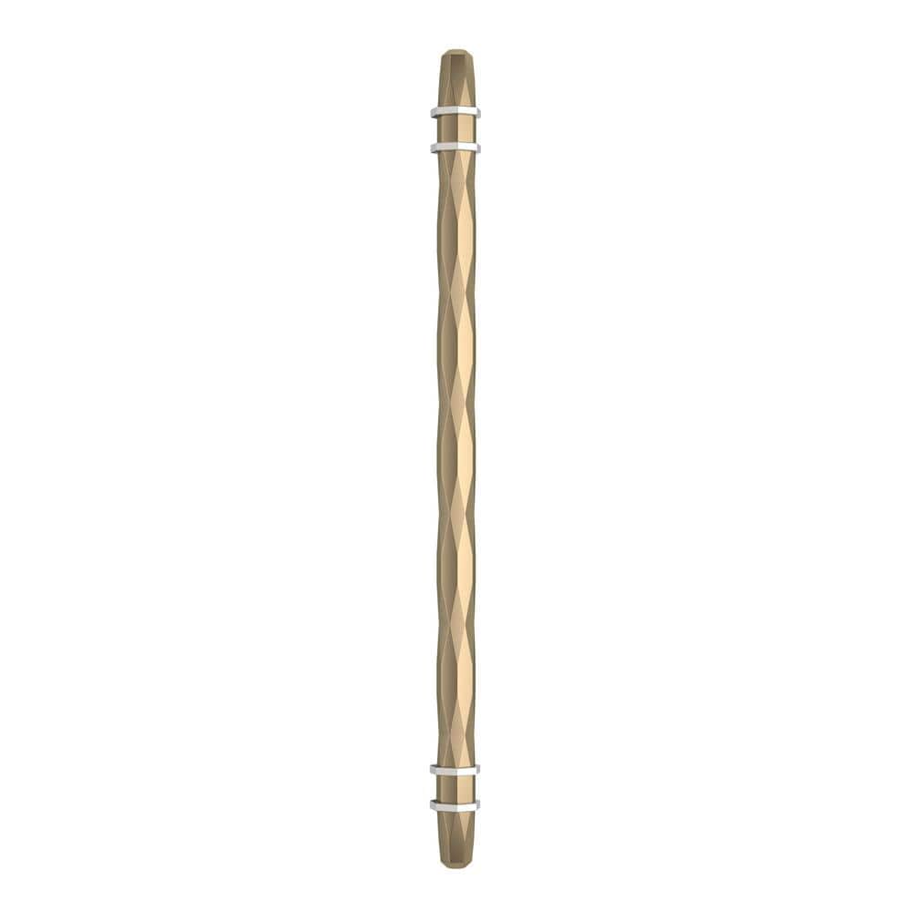Golden Champagne and Polished Chrome Modern Cabinet Bar Pull