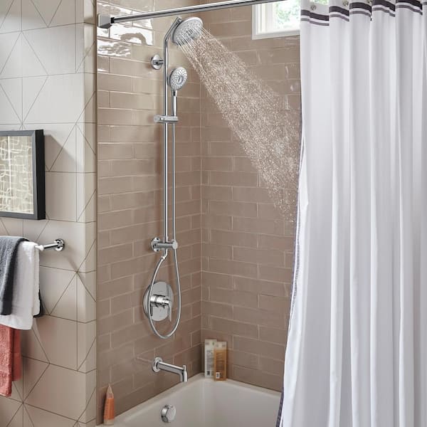 Spectra Versa 4-Spray Round 36 in. Shower System Kit with Hand Shower 1.8 GPM in Polished Chrome