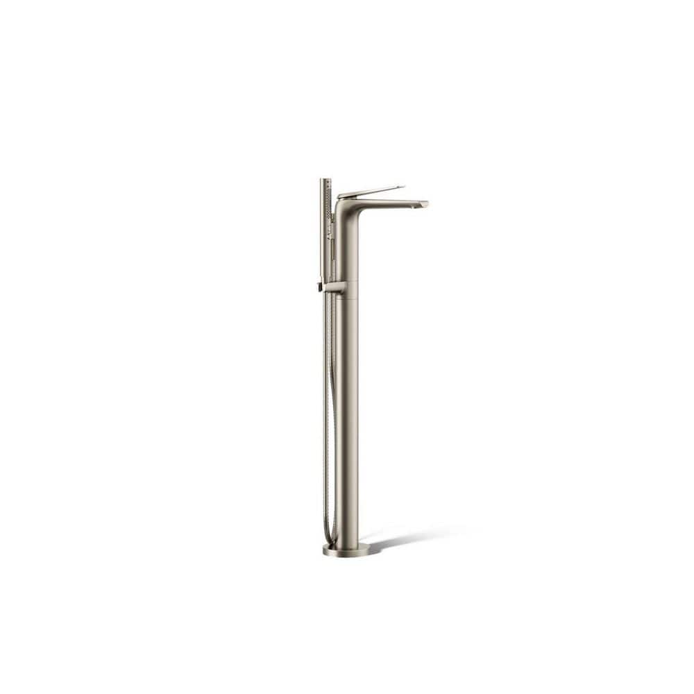 Avid 1 Handle Floor Mount Freestanding Tub Faucet with Hand Shower in Vibrant Brushed Nickel price history on PriceWatchPro