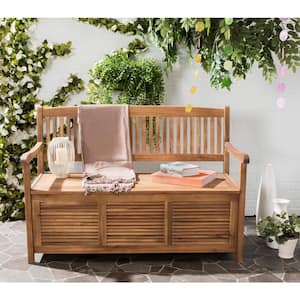 Brisbane 50 in. 2-Person Natural Brown Acacia Wood Outdoor Bench