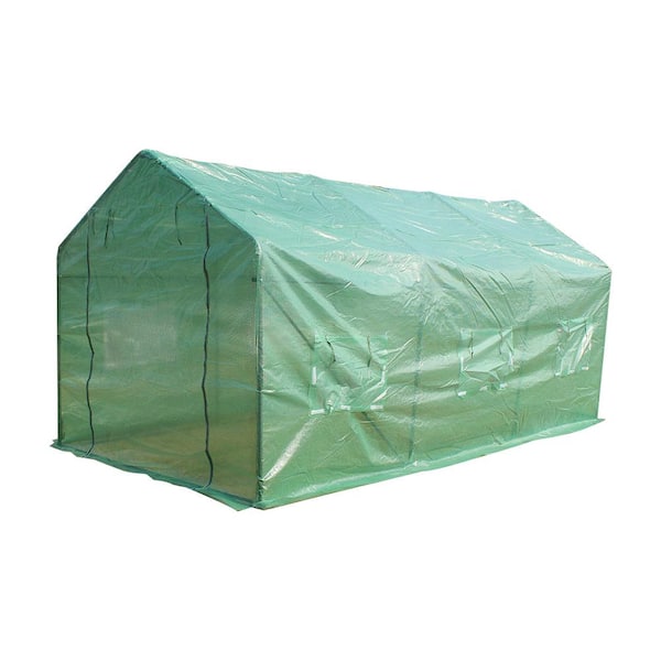 Karl home 7 ft. W x 15 ft. D x 7 ft. H Plastic Walk-In Greenhouse
