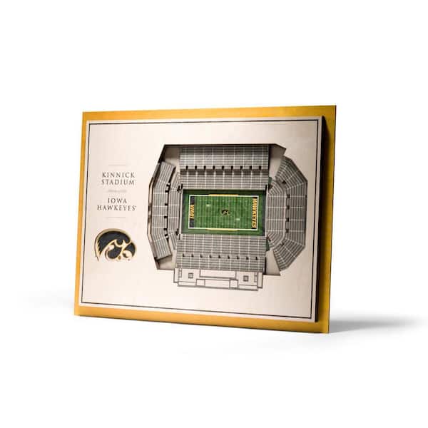 NCAA Iowa Hawkeyes 5-Layer Stadiumviews 3D Wooden Wall Art