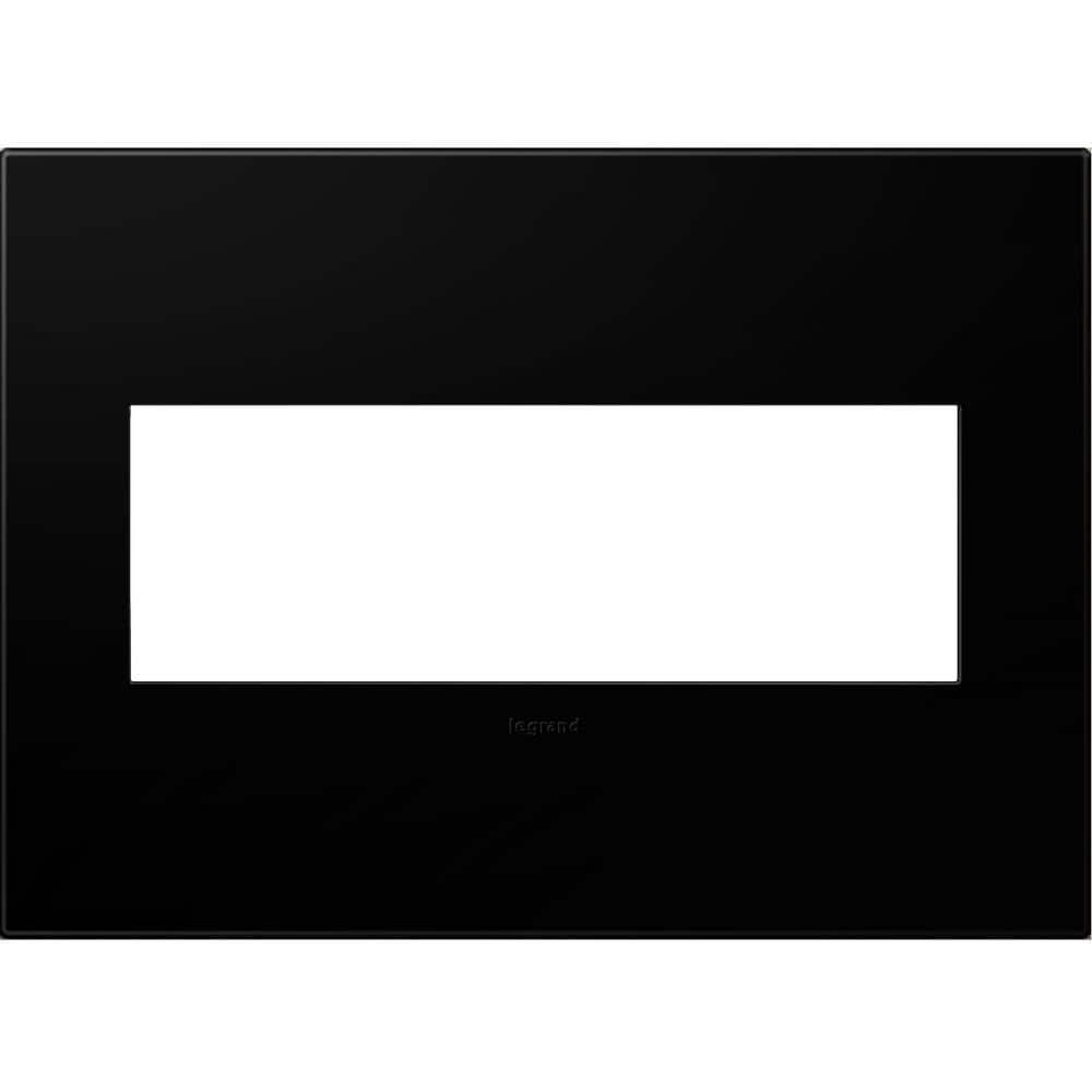 Black Ink 3-Gang Screwless Wall Plate