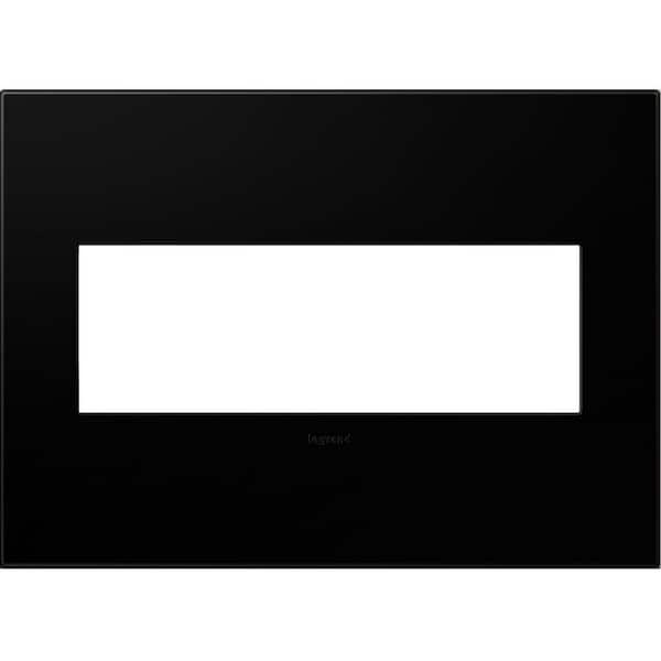 Legrand adorne 3-Gang Decorator/Rocker Wall Plate, Black Ink (1-Pack)