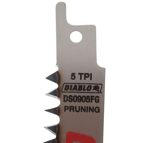 WORKPRO 5-Piece 9-Inch Wood Pruning Reciprocating Saw Blade Set, 5TPI, CR-V  Steel Saw Blade Kit for Bosch, Black & Decker, Makita, Dewalt 