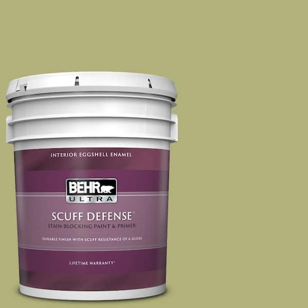 BEHR ULTRA 5 gal. #M340-5 Fresh Artichoke Extra Durable Eggshell Enamel Interior Paint & Primer
