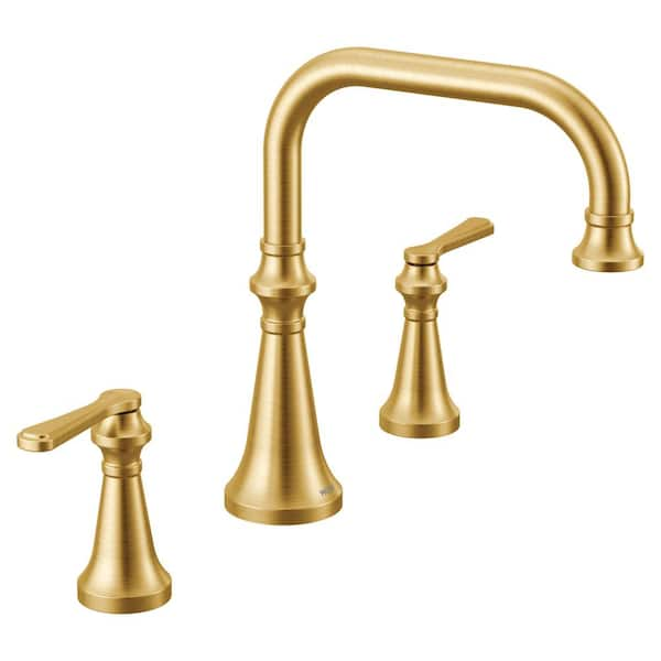 MOEN Colinet 2-Handle Arc Deck-Mount Roman Tub Faucet Trim with Lever ...