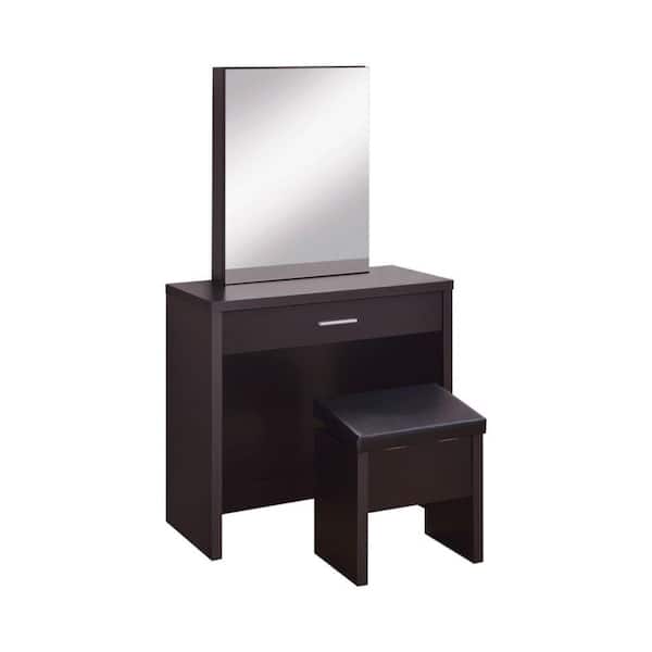 Mirror Storage, Brown Vanity Dresser With Mirror