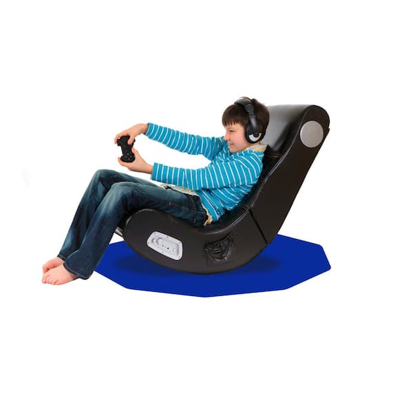 Floortex 9Mat Blue 38 in. x 39 in. Polycarbonate 9 Sided Indoor Gaming Chair Mat for Carpets up to 1/2 in.