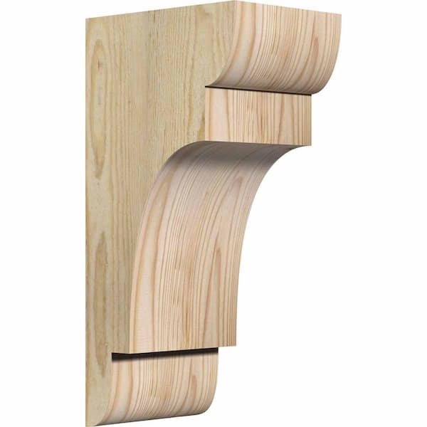 Ekena Millwork 6 in. x 8 in. x 16 in. Douglas Fir New Brighton Rough Sawn Corbel
