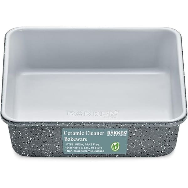1-Piece Square Cake Pan - Aluminized Steel, Ceramic Non-Stick Coating - Marble