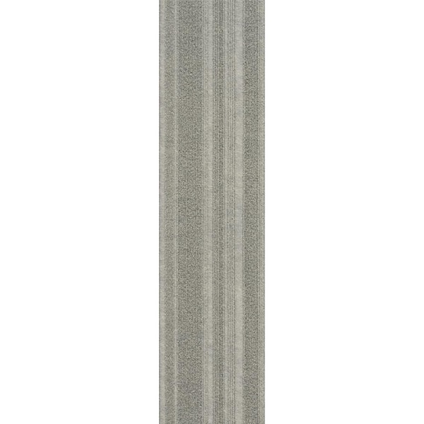 Foss Peel and Stick Dove Barcode Planks 9 in. x 36 in. Commercial/Residential Carpet (16-tile / case)