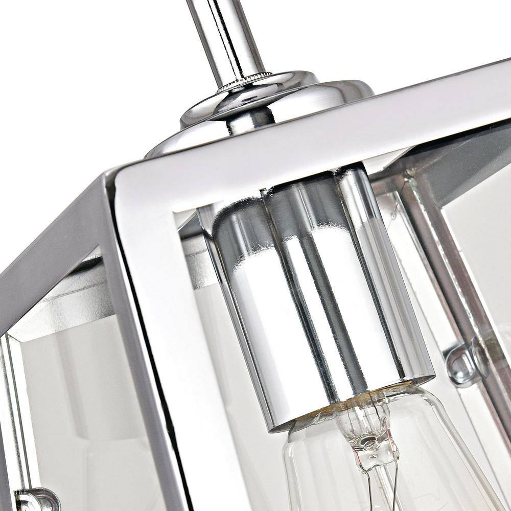 Knightley 1-Light Chrome and Clear Glass Mini Pendant