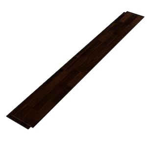 48 in. L x 6 in. W x 0.4 in. T, Solid Acacia Shiplap Wall Boards, Espresso, (5 per Package - 8.75 sq. ft. Coverage)