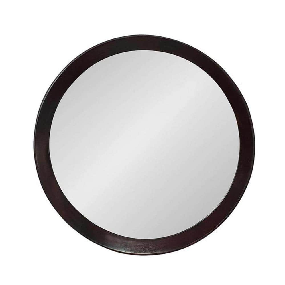 19.8 in. W x 19.7 in. H Wood Dark Brown Wood Vanity Mirror price history on PriceWatchPro