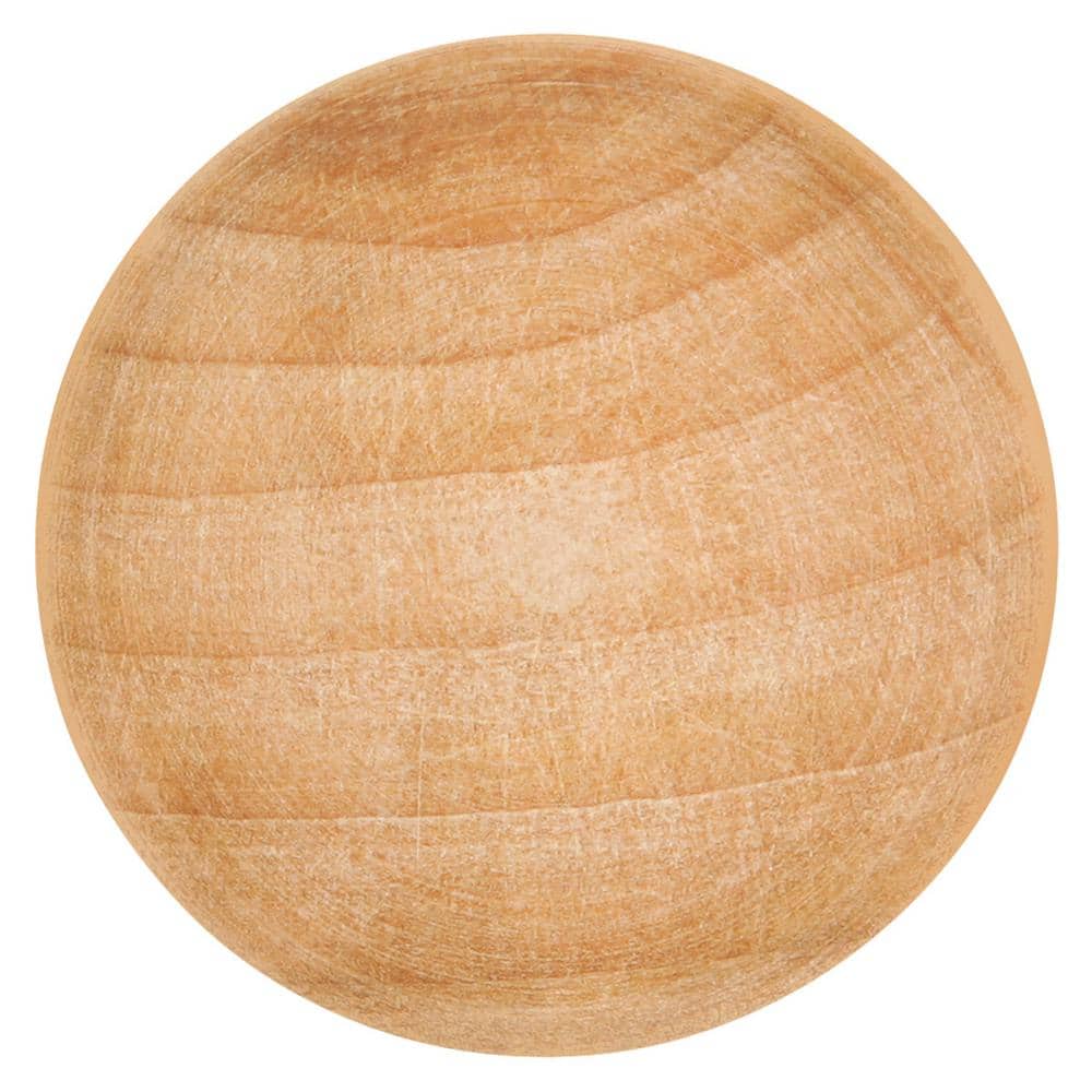 Unfinished Natural Wood Round Cabinet Knob with Mounting Hardware