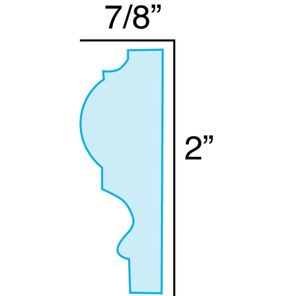 6 in White Polyurethane Rope and Beads Panel Moulding