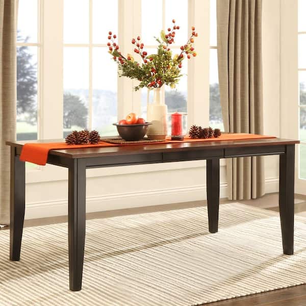 HomeSullivan Cherry Hill Rich Cherry and Black Extendable Dining Table