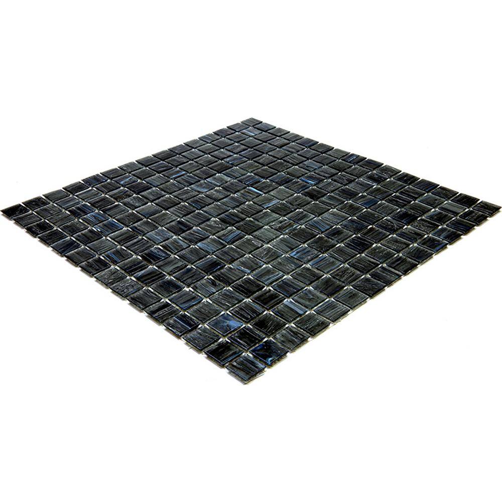 Celestial 12" x 12" Milestone Gray Glass Mosaic Tile