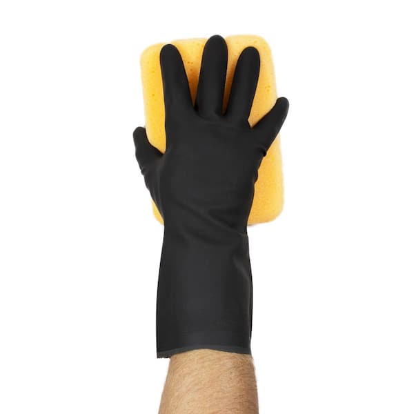 A Man In Latex Gloves Delivers A Parcel The Concept Of Safe