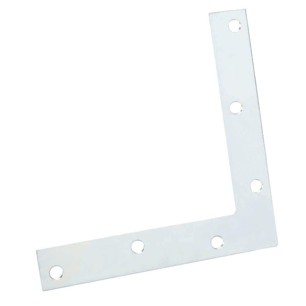 (12-Pack) 6 in. Zinc-Plated Flat Corner Brace