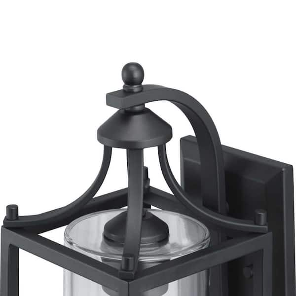 Hampton Bay 11 in. Glass Hurricane Lantern with Timer Candle 38538HD - The  Home Depot