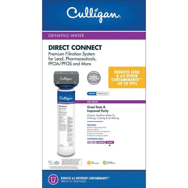 Direct-Connect Under-Sink Drinking Water Filtration System, Premium Filtration