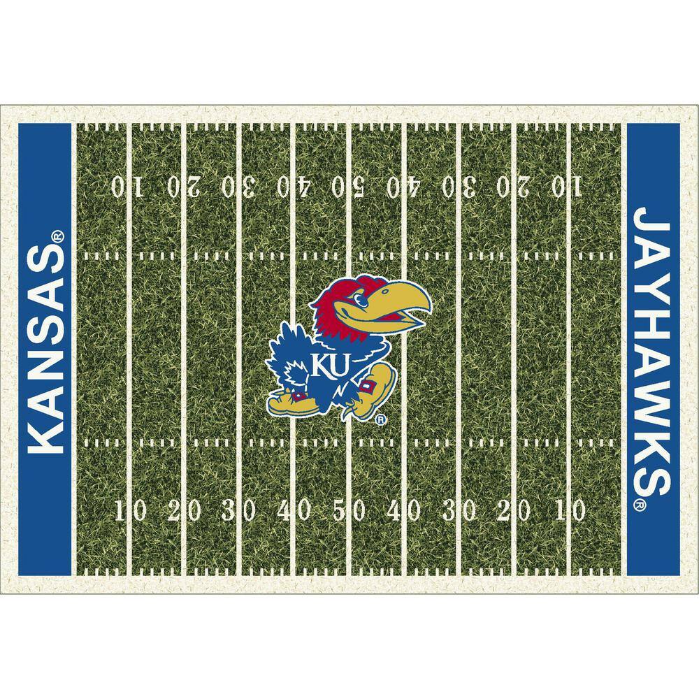 IMPERIAL University Of Kansas 6 ft. x 8 ft. Homefield Area Rug IMP 524 ...