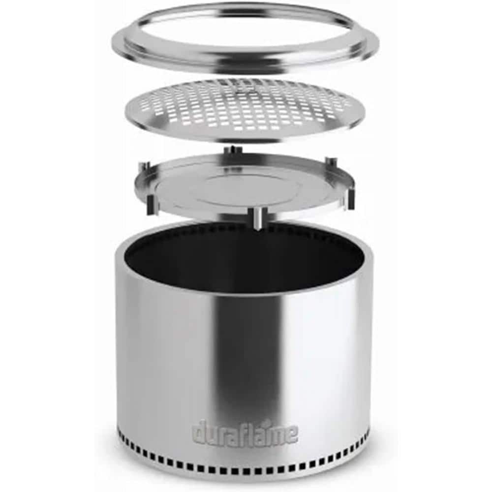 Portable Smokeless Fire Pit Stainless Steel Camping Stove with Double Walle
